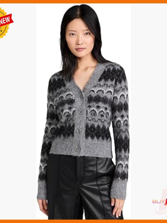 Sweaters - Fair Isle Cardigan, 50% Alpaca Blend, Button Front, Hand Wash